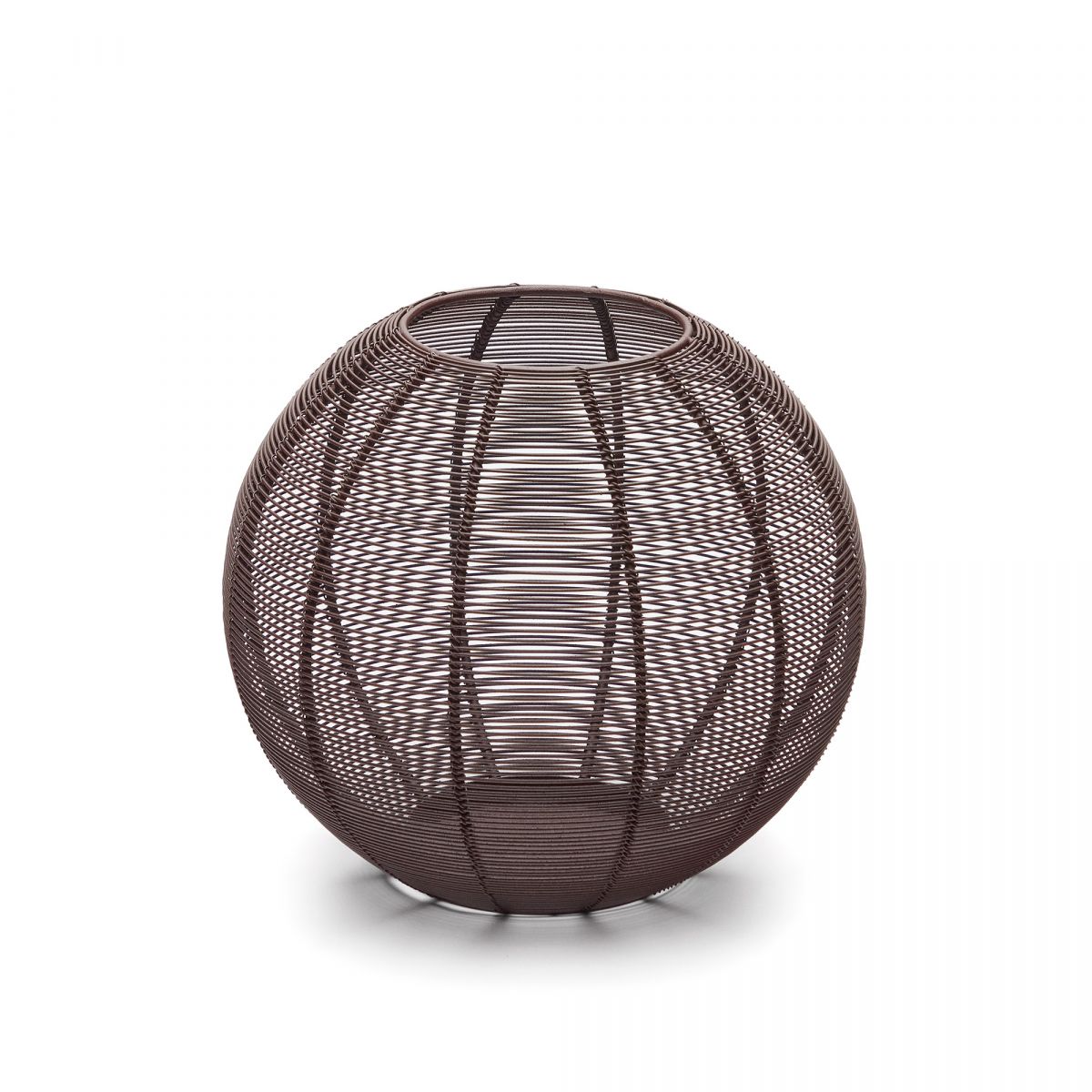 Сферический подсвечник из коричневого металла