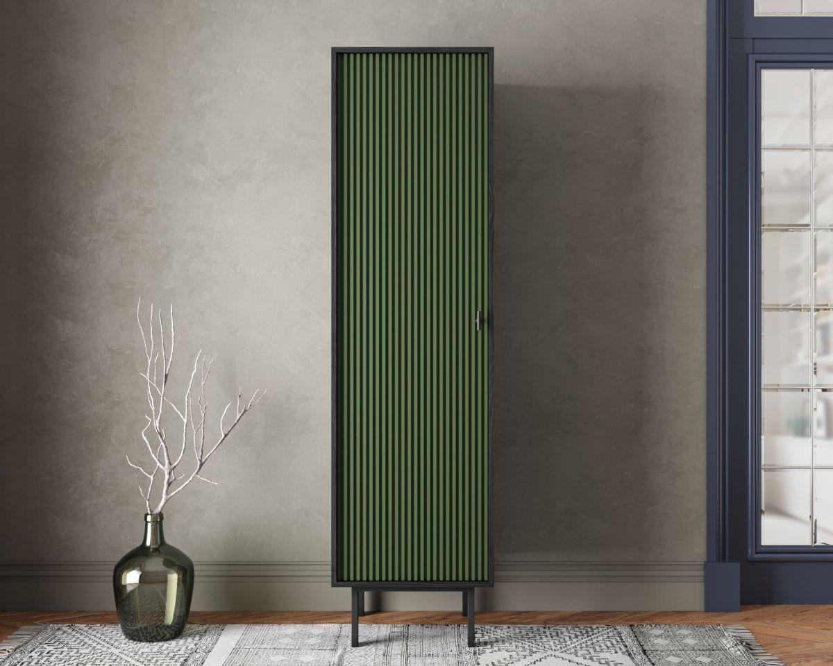 Шкаф c одной дверкой "Emerson" арт EM101-green-L