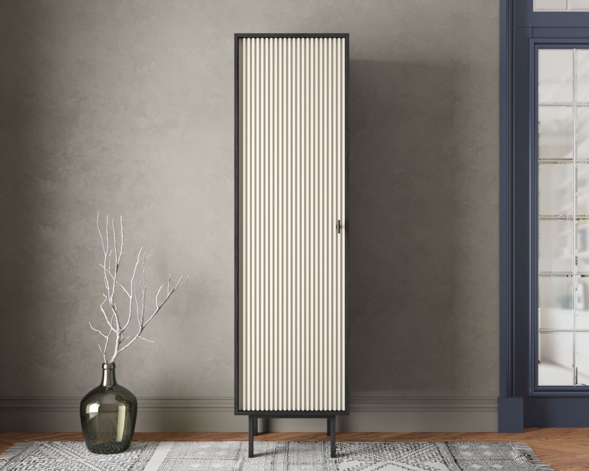 Шкаф c одной дверкой "Emerson" арт EM101-milky-L