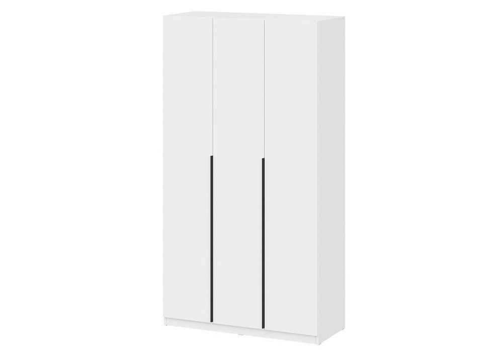 Шкаф Даиго трехстворчатый белый текстурный