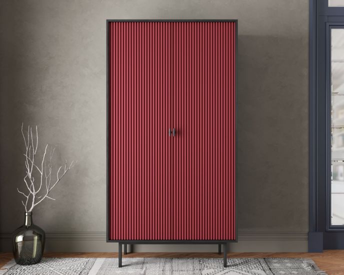 Шкаф двухдверный "Emerson" арт EM091-red-L