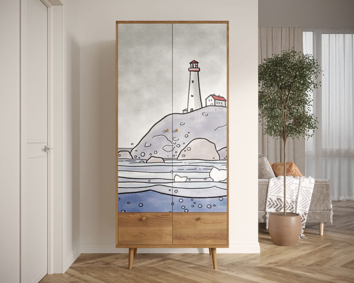 Шкаф двухстворчатый "Berber" арт BB16-Print_51