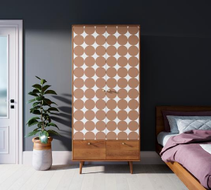 Шкаф двухстворчатый "Berber" принт 17