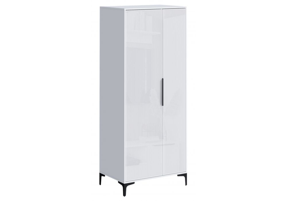 Шкаф Иадама двухстворчатый белый - белый глянец
