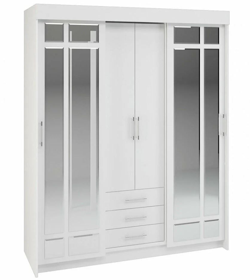 шкаф-купе Фортуна белый-белый