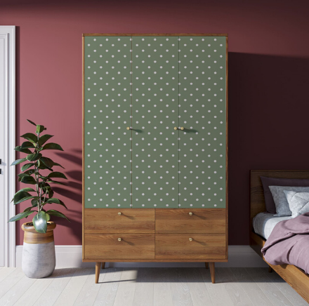 Шкаф трехстворчатый "Berber" принт 12