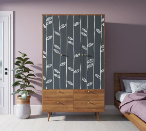 Шкаф трехстворчатый "Berber" принт 18