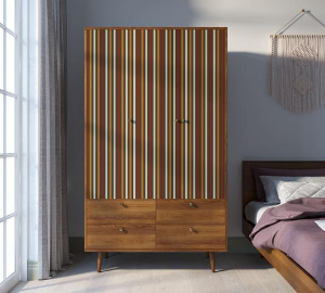 Шкаф трехстворчатый "Berber" принт 20