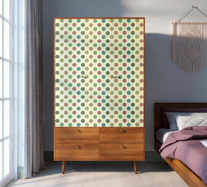 Шкаф трехстворчатый "Berber" принт 24