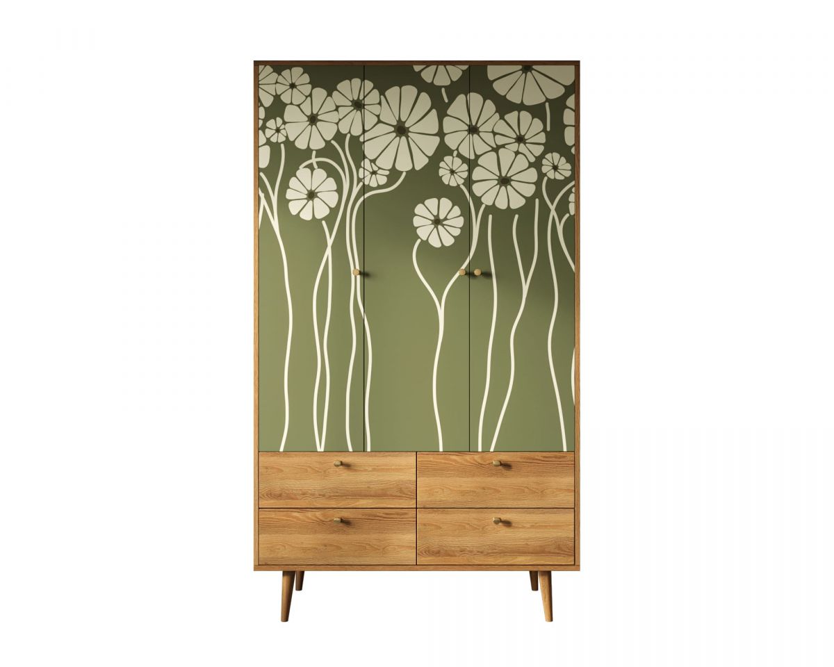 Шкаф трехстворчатый "Berber" принт 53 арт BB02-Print_53