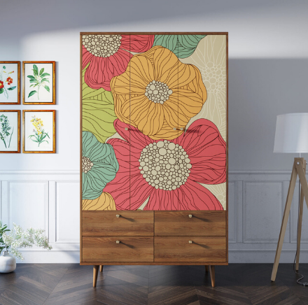 Шкаф трехстворчатый "Berber" принт 5