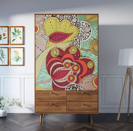 Шкаф трехстворчатый "Berber" принт 6