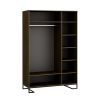 Шкаф трехстворчатый с зеркалом Loft Дуб Табак 4009294h_Табак - 2