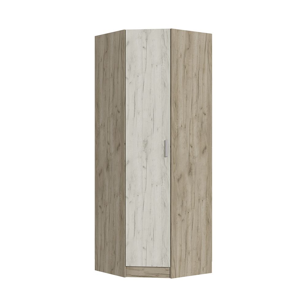 Шкаф угловой ГАРМОНИЯ ШУ 601 М (780х2200х780) дуб крафт белый-дуб крафт серый