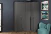 Шкаф угловой Мадрид угол скос графит серый - 3