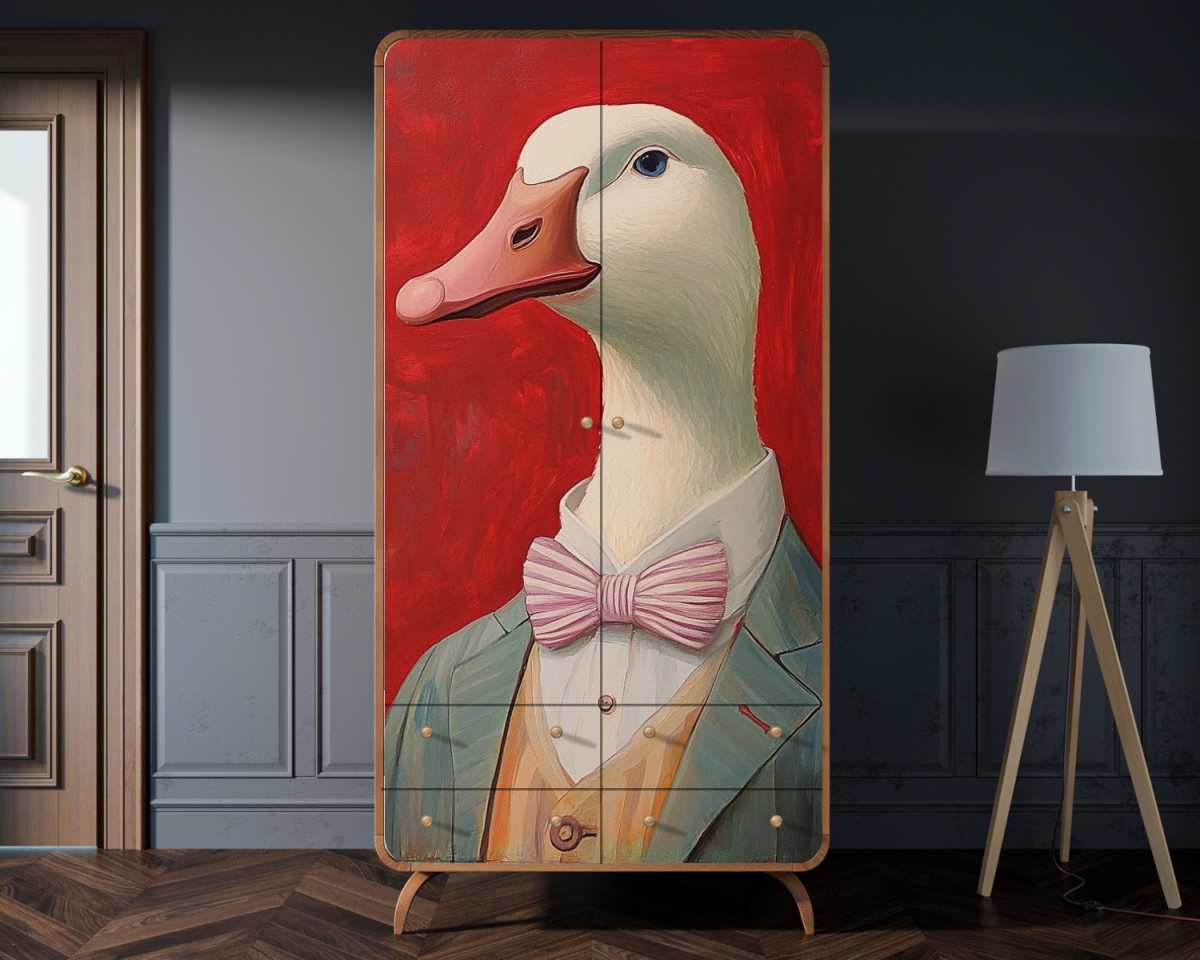 Шкаф в скандинавском стиле "Ellipse Print" с ящиками арт EL15-Art11