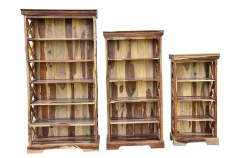Шкафы для книг ( набор 3 шт.) Бомбей ( SAP-0761A ) палисандр, 90*40*175, натуральный (natural)