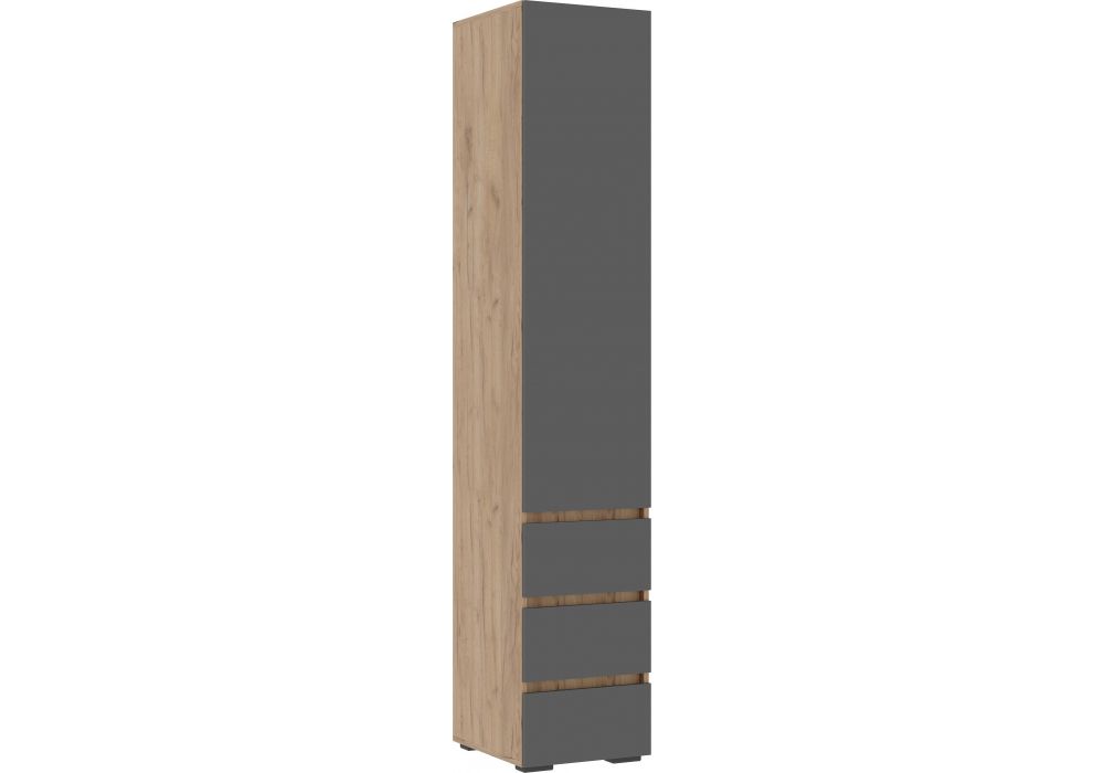 Шкафы Элла ПН 03 серый графит - дуб крафт золото