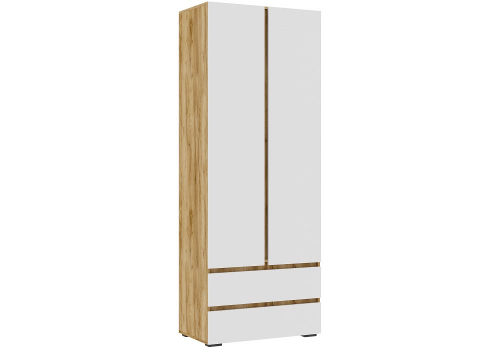 Шкафы Элла ШК 01 белый - дуб крафт золото