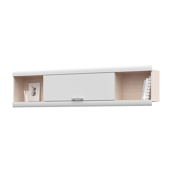 Симба надстройка одноярусной кровати ( 1942х478х266) дуб белфорт-белый глянец