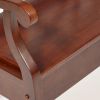 Скамейка ALBIZZI (Альбицци) дерево гевея-мдф, 108х57х89 см, dark walnut - 10