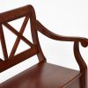 Скамейка ALBIZZI (Альбицци) дерево гевея-мдф, 108х57х89 см, dark walnut - 11