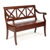 Скамейка ALBIZZI (Альбицци) дерево гевея-мдф, 108х57х89 см, dark walnut - 6