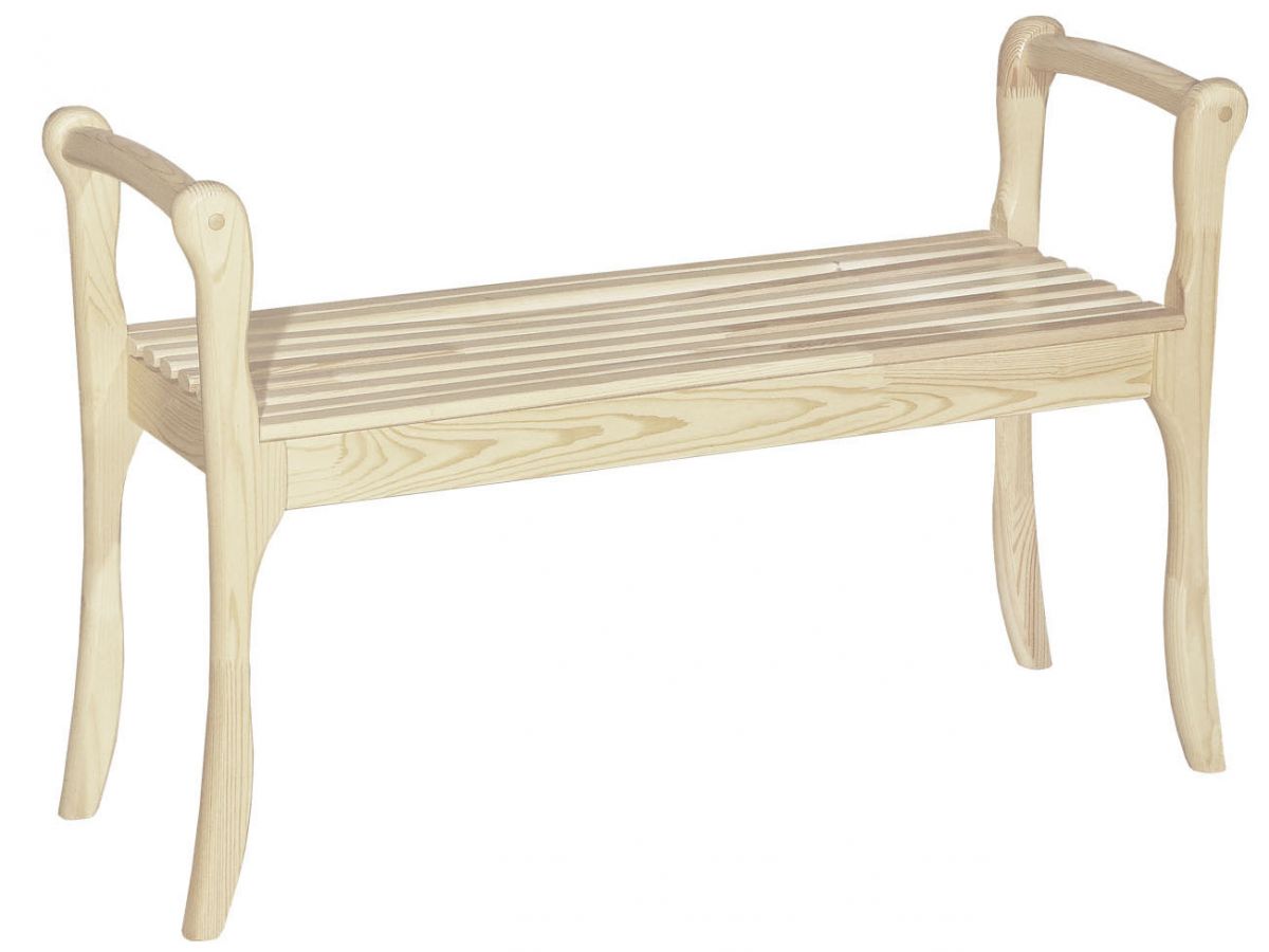 Скамья для прихожей с подлокотниками массив, каркас лак