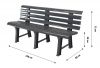 Скамья пластиковая арт.СКП-МТ010 (антрацит) - 6