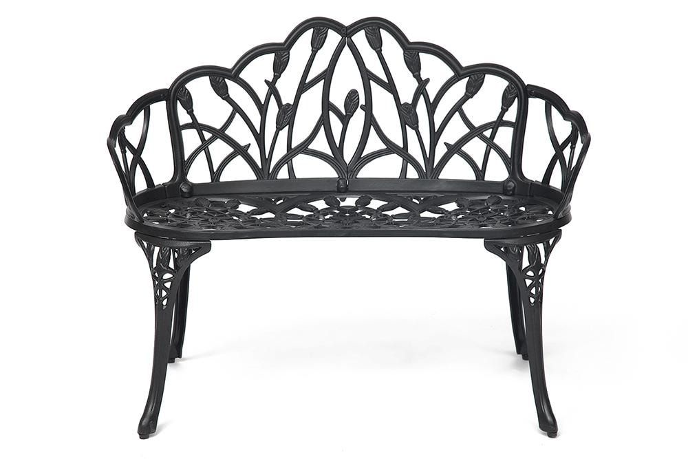 Скамья Secret De Maison Strauss (Штраус) алюминиевый сплав, 99хх56х76см, черный