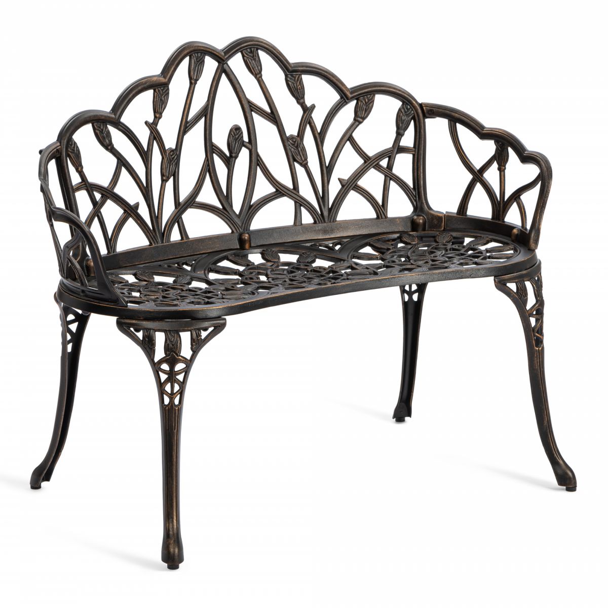 Скамья Secret De Maison Strauss (Штраус) алюминиевый сплав, 99хх56х76см, бронза-bronze