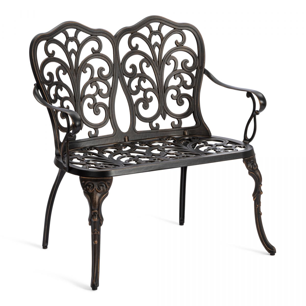 Скамья Secret De Maison Symphonie сплав металла-алюминий, 95х56х92см, бронза