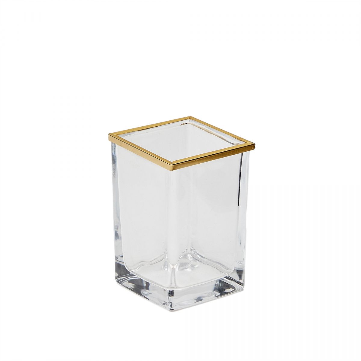 Soanet Держатель для зубных щеток из стекла и металла золотистый