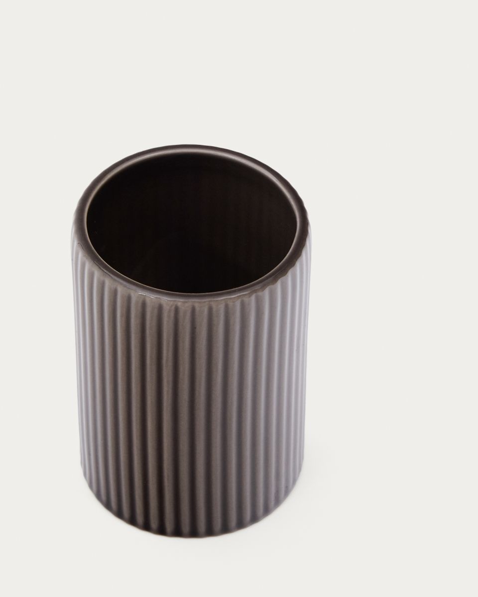 Стака для зубных щеток Selime керамика коричневого цвета