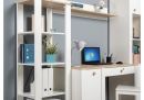 Стеллаж Джастин 13.354 белый PE шагрень - дуб белый exclusive OW D4430 - 4