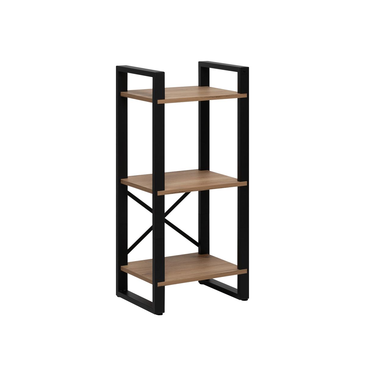 Стеллаж Leset Стилвуд 113, Чёрный Дуб крафт золотой