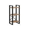 Стеллаж Leset Стилвуд 113, Чёрный Дуб крафт золотой - 4
