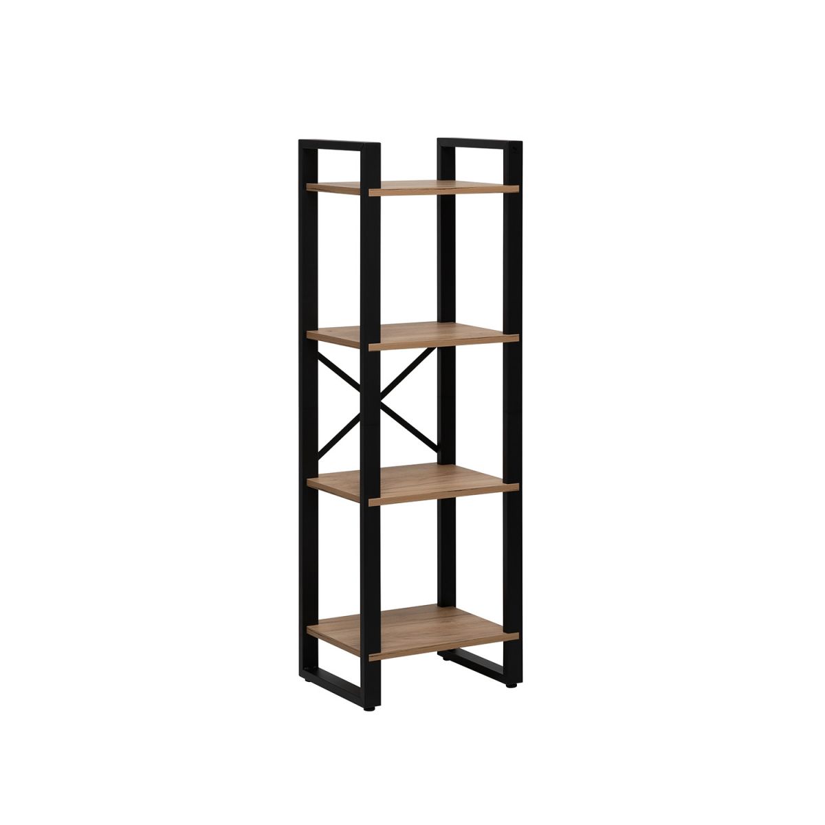 Стеллаж Leset Стилвуд 114, Чёрный Дуб крафт золотой