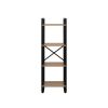 Стеллаж Leset Стилвуд 114, Чёрный Дуб крафт золотой - 2