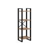 Стеллаж Leset Стилвуд 114, Чёрный Дуб крафт золотой - 4