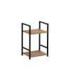 Стеллаж Leset Стилвуд 12 узкий, 2 полки, Чёрный Дуб крафт золотой - 4