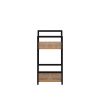 Стеллаж Leset Стилвуд 12 узкий, 2 полки, Чёрный Дуб крафт золотой - 6