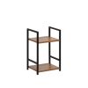 Стеллаж Leset Стилвуд 12 узкий, 2 полки, Чёрный Орех лион светлый - 4