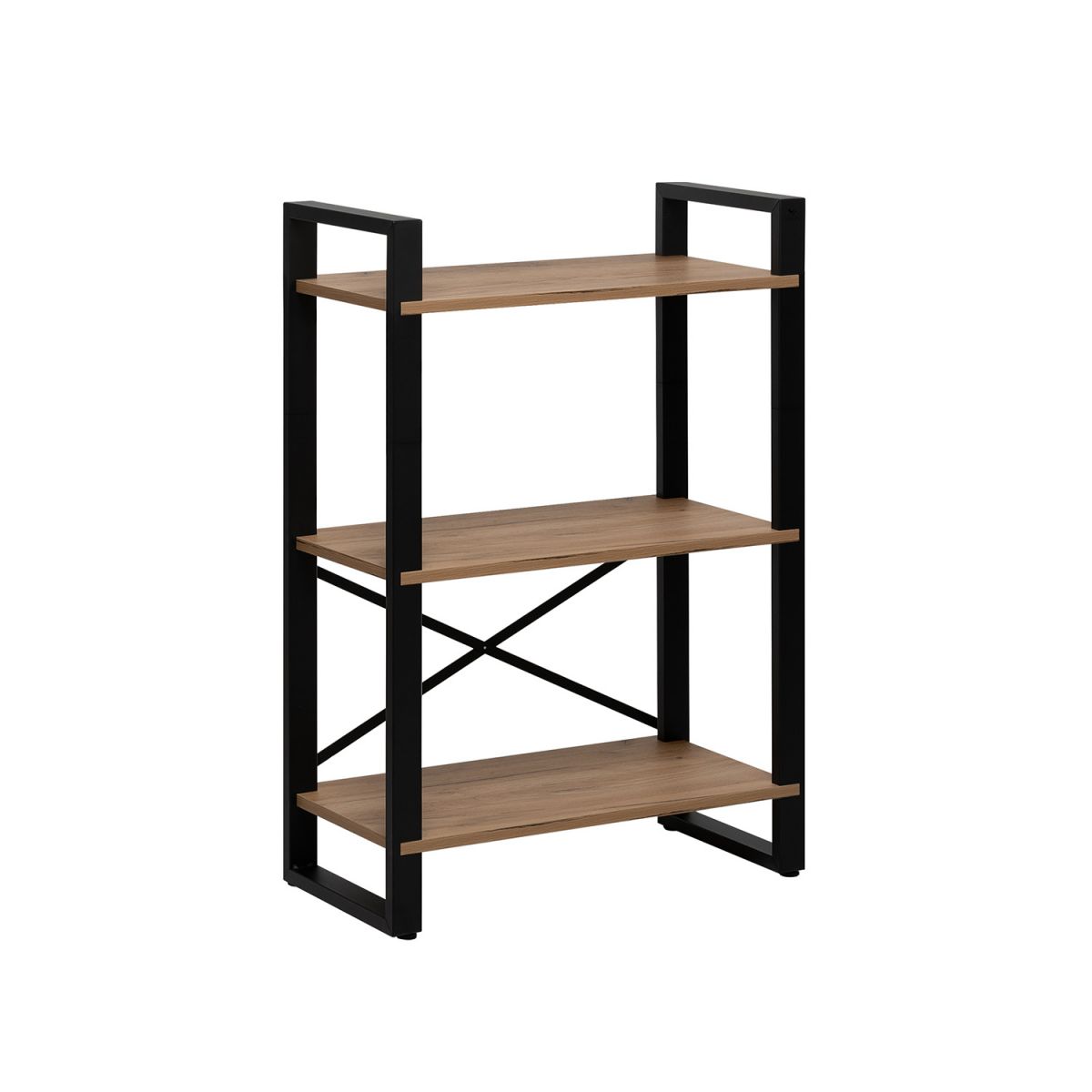 Стеллаж Leset Стилвуд 123, Чёрный Дуб крафт золотой