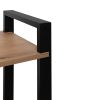 Стеллаж Leset Стилвуд 124, Чёрный Дуб крафт золотой - 6
