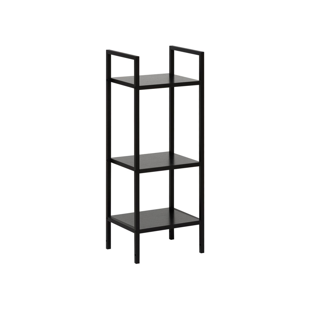 Стеллаж Leset Стилвуд 13 узкий, 3 полки, Чёрный Чёрный