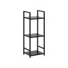 Стеллаж Leset Стилвуд 13 узкий, 3 полки, Чёрный Чёрный - 4