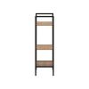 Стеллаж Leset Стилвуд 13 узкий, 3 полки, Чёрный Дуб крафт золотой - 5