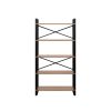 Стеллаж Leset Стилвуд 135, Чёрный Дуб крафт золотой - 3