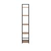 Стеллаж Leset Стилвуд 15 узкий, 5 полок, Чёрный Орех лион светлый - 5